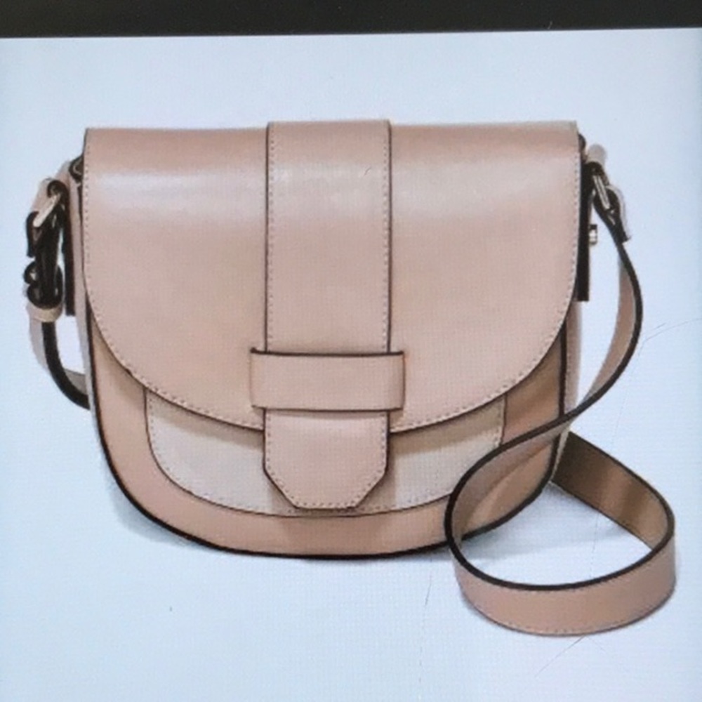 NWOT A New Day blush suede and leather Crossbody